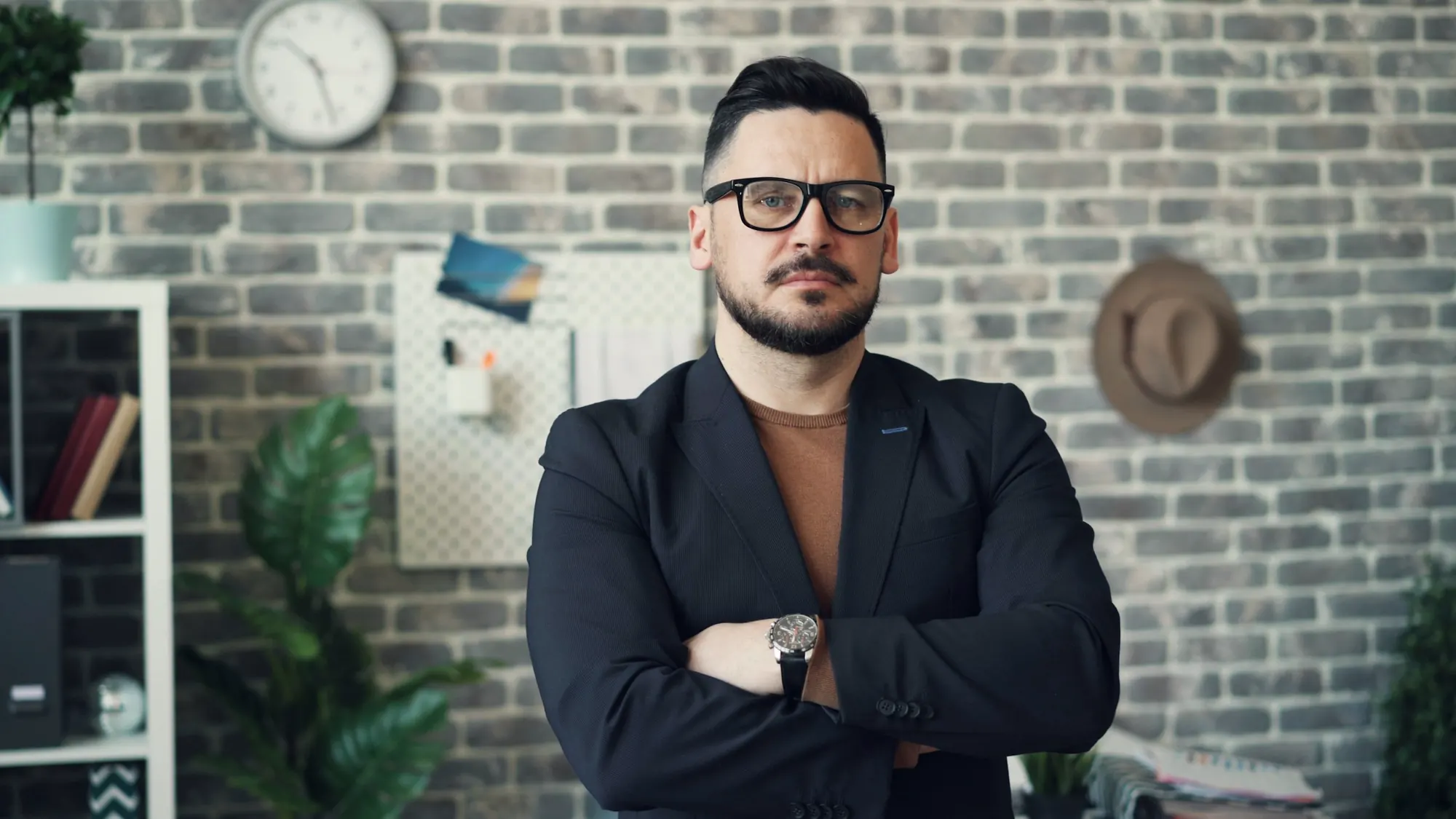 A business owner in his office